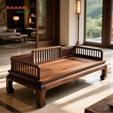 Giường La Hán Phong Cách Trung Quốc Mẫu Ba Thành-SBT 017