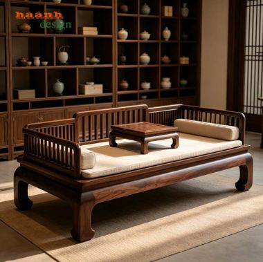 Giường La Hán Phong Cách Trung Quốc Mẫu Ba Thành-SBT 017