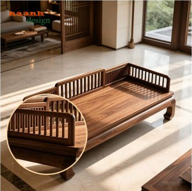 Giường La Hán Phong Cách Trung Quốc Mẫu Ba Thành-SBT 017