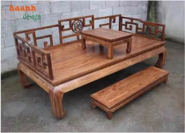Khám phá vẻ đẹp của giường la hán gỗ tự nhiên-SBT 007