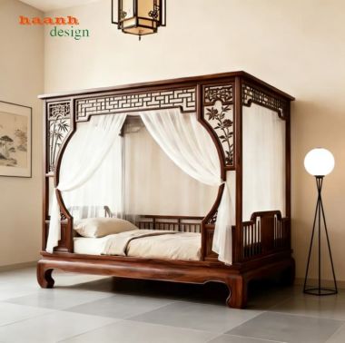 Giường la hán gỗ óc chó – Đẳng cấp cổ điển cho phòng ngủ-SBT 016