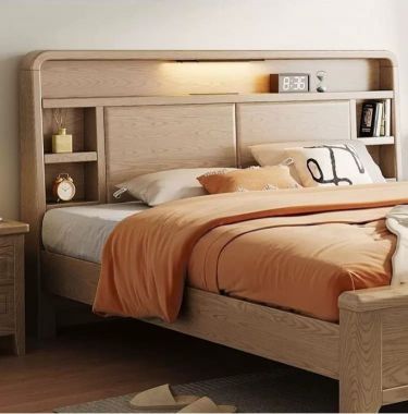 Giường Gỗ Tự Nhiên Hiện Đại Thiết Kế Tối Giản Đầy Tinh Tế-DHN 016