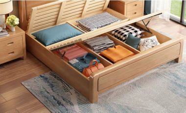 Giường ngủ gỗ tự nhiên hiện đại – xu hướng nội thất 2026-DHN 015