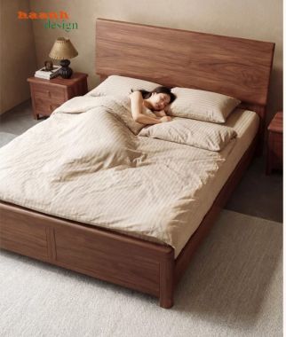Giường ngủ gỗ óc chó Hà Nội-DHN 018