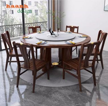 Bàn Ghế Ăn Gỗ Giả Cổ Nét Hoài Cổ Sang Trọng Cho Không Gian Bếp-BGG 003