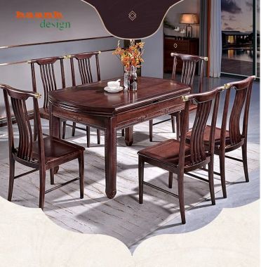 Bàn ghế ăn gỗ tự nhiên - Lựa chọn nội thất sang trọng- BGG 002
