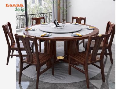 Bàn ghế ăn gỗ óc chó hiện đại chất lượng và tiện ích BGA 002
