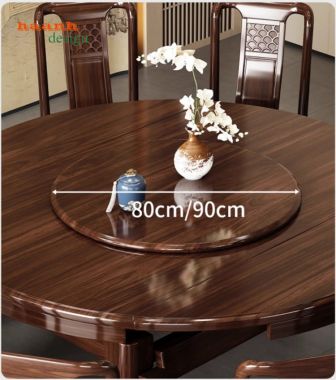 Bàn ghế ăn mở rộng linh hoạt kèm mâm tròn - BGA 015