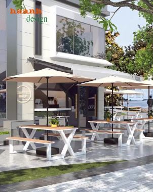 Sắp xếp bàn ghế cafe ngoài trời để thu hút khách hàng-NTG 020