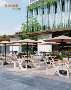 Sắp xếp bàn ghế cafe ngoài trời để thu hút khách hàng-NTG 020