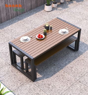 Lựa chọn bàn ăn chân sắt mặt gỗ phù hợp cho gia đình-NTG 012