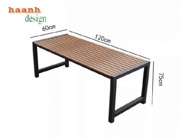 Sáng tạo không gian sống với bàn ghế chân sắt gỗ-NTG 022