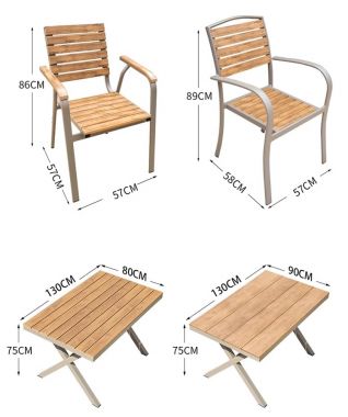Bàn ghế sân vườn chân sắt mặt gỗ Teak tiện dụng NTG 006