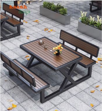 Top mẫu bàn ghế ngoài trời sắt gỗ bền đẹp dẫn đầu xu hướng-NTG 023