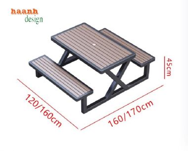 Top mẫu bàn ghế ngoài trời sắt gỗ bền đẹp dẫn đầu xu hướng-NTG 023