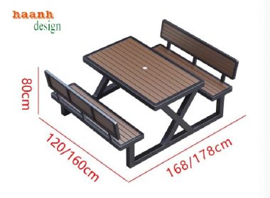 Top mẫu bàn ghế ngoài trời sắt gỗ bền đẹp dẫn đầu xu hướng-NTG 023