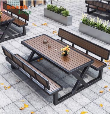 Top mẫu bàn ghế ngoài trời sắt gỗ bền đẹp dẫn đầu xu hướng-NTG 023