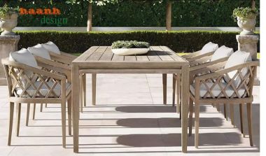 Bàn ghế ngoài trời gỗ Teak tự nhiên BGT 013