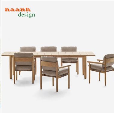 Bàn ghế sân vườn ngoài trời gỗ Teak tự nhiên chuyên dùng BGT 009