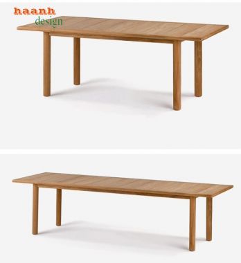 Bàn ghế sân vườn ngoài trời gỗ Teak tự nhiên chuyên dùng BGT 009