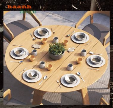 Bàn ghế ăn gỗ Teak sân vườn gia đình sang trọng và tinh tế BGT 005