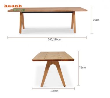 Bàn ghế ăn gỗ Teak sân vườn gia đình sang trọng và tinh tế BGT 005