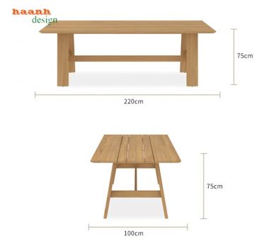 Bàn ghế ăn gỗ Teak sân vườn gia đình sang trọng và tinh tế BGT 005
