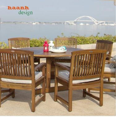 Bàn ghế gỗ Teak sân vườn ngoài trời BGT 010