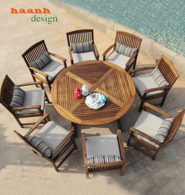 Bàn ghế gỗ Teak sân vườn ngoài trời BGT 010