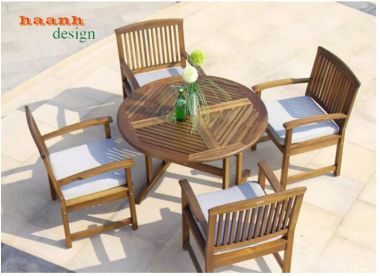 Bàn ghế gỗ Teak sân vườn ngoài trời BGT 010