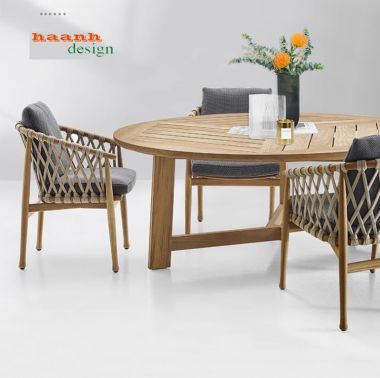 Bàn ghế sân vườn gỗ Teak tự nhiên đẹp và bền lâu BGT 008