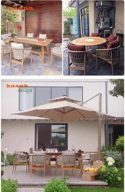 Bàn ghế sân vườn gỗ Teak tự nhiên đẹp và bền lâu BGT 008