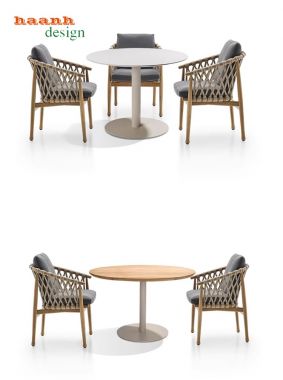 Bàn ghế sân vườn gỗ Teak tự nhiên đẹp và bền lâu BGT 008