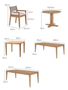 Chọn mua bộ bàn ghế gỗ ngoài trời bền bỉ và đẹp mắt năm 2024-BGT 017