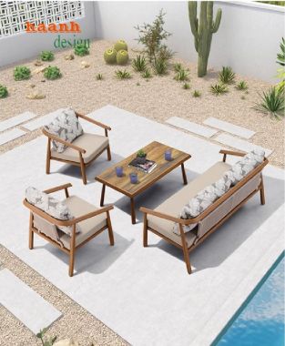 Khám phá vẻ đẹp của bàn ghế sofa gỗ teak -SNT 012