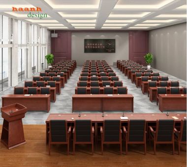 Bàn ghế hội trường bố trí theo dãy cho phòng họp - BHN 008