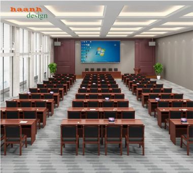 Bàn ghế hội trường bố trí theo dãy cho phòng họp - BHN 008