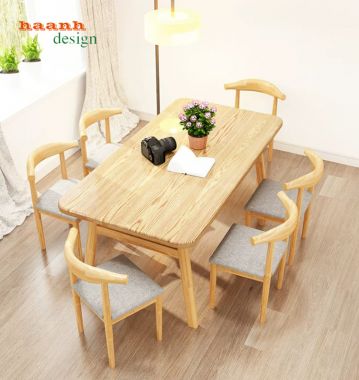 Bàn Ghế Gỗ Quán Ăn Chất Lượng Cao Thiết Kế Theo Yêu Cầu-BNH 010