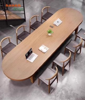 Thiết kế bàn ghế họp gỗ sồi hiện đại phù hợp cho doanh nghiệp-PHH 013