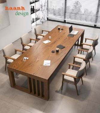 Bàn ghế hội nghị gỗ tự nhiên bền đẹp, giá tận xưởng-PHH 011