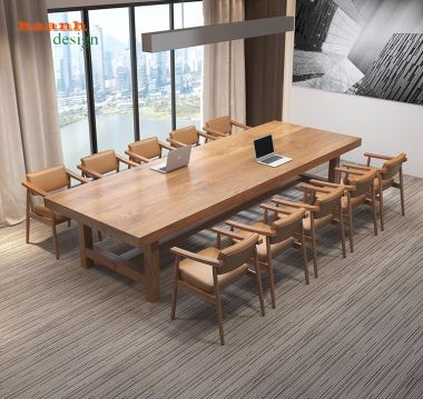 Bàn họp gỗ tự nhiên PHH001