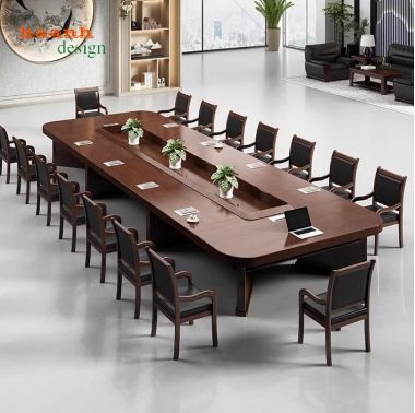 Bàn ghế phòng họp gỗ tự nhiên chuyên nghiệp PHH 004