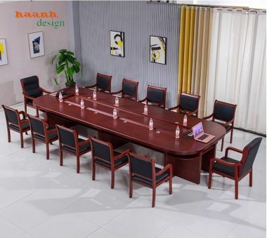 Bàn ghế phòng họp gỗ tự nhiên chuyên nghiệp PHH 004