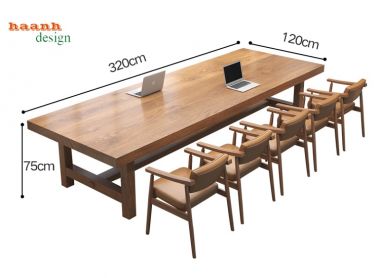 Bàn họp gỗ tự nhiên PHH001
