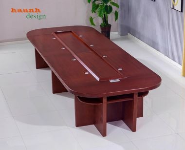 Bàn ghế phòng họp gỗ tự nhiên chuyên nghiệp PHH 004