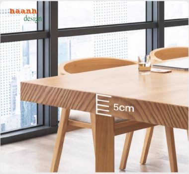 Thiết kế bàn họp gỗ sồi tự nhiên cho văn phòng hiện đại-PHH 009