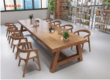 Bàn họp văn phòng gỗ tự nhiên chất lượng chuyên nghiệp PHH 002