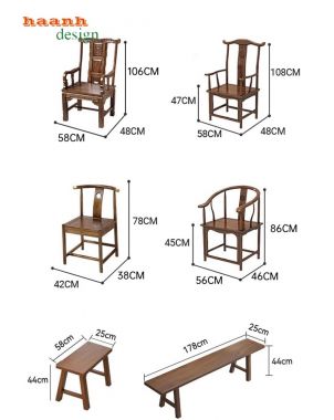 Bàn trà phòng khách gỗ sồi phong cách nhà Minh sang trọng-BNG 021
