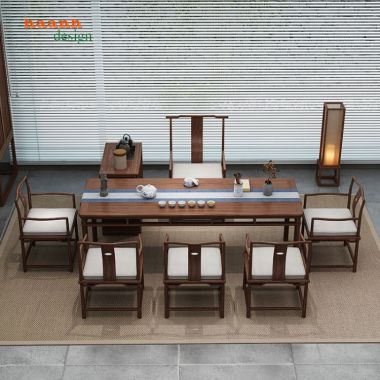 Nội thất đồ gỗ phòng trà phong cách á đông chất lượng BGN 006