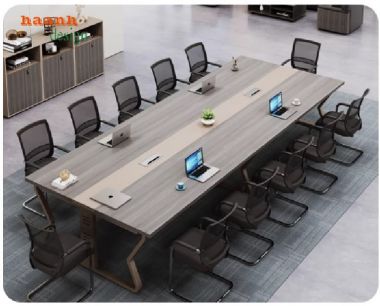 Bàn hội nghị văn phòng hiện đại – Kết hợp giữa sắt và gỗ-BHS 011